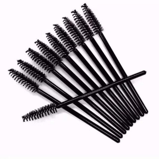 50 Bastões Escova Descartáveis Para Cílios e Sobrancelha