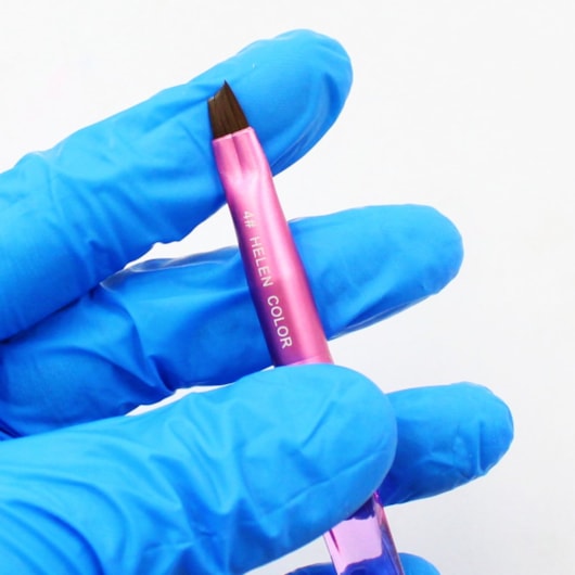 Pincel limpeza de cantinhos Chanfrado #4 Diamante 65-4 - Helen Color