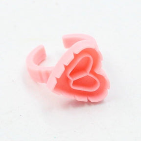 100 Anéis Coração Batoque Descartáveis c/ Divisórias