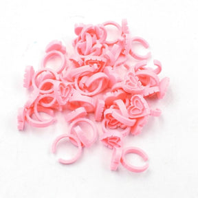 100 Anéis Coração Batoque Descartáveis c/ Divisórias