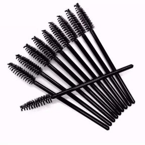 50 Bastões Escova Descartáveis Para Cílios e Sobrancelha