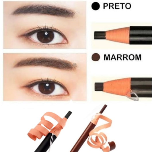 Lápis Dermatográfico Preto Para Sobrancelha - Preto